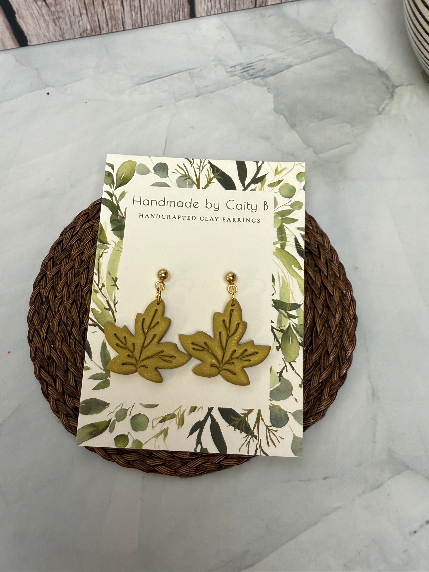 Golden Leaf Earrings