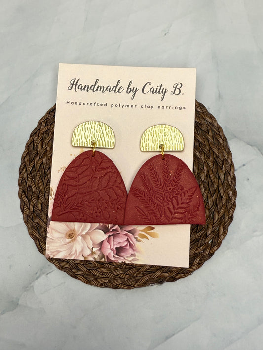 floral textured earrings