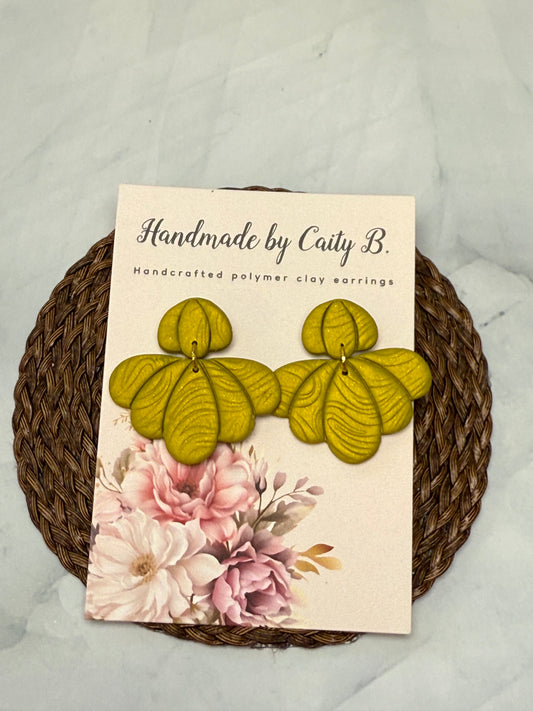 Stacked Gold Scallop Earrings