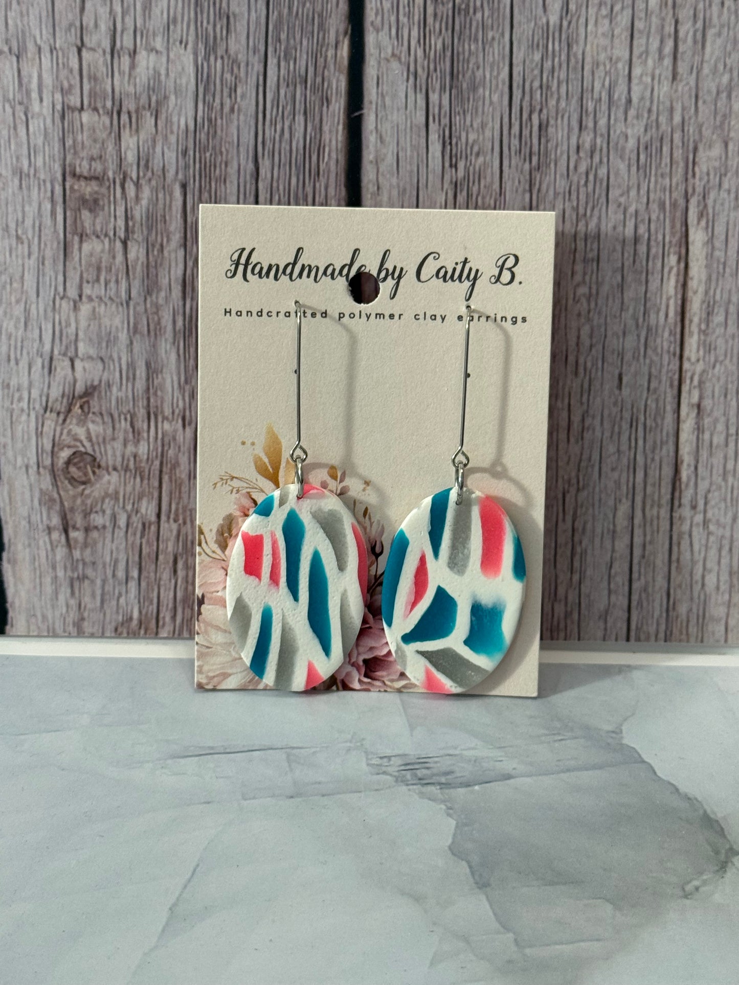 stained glass drop earrings