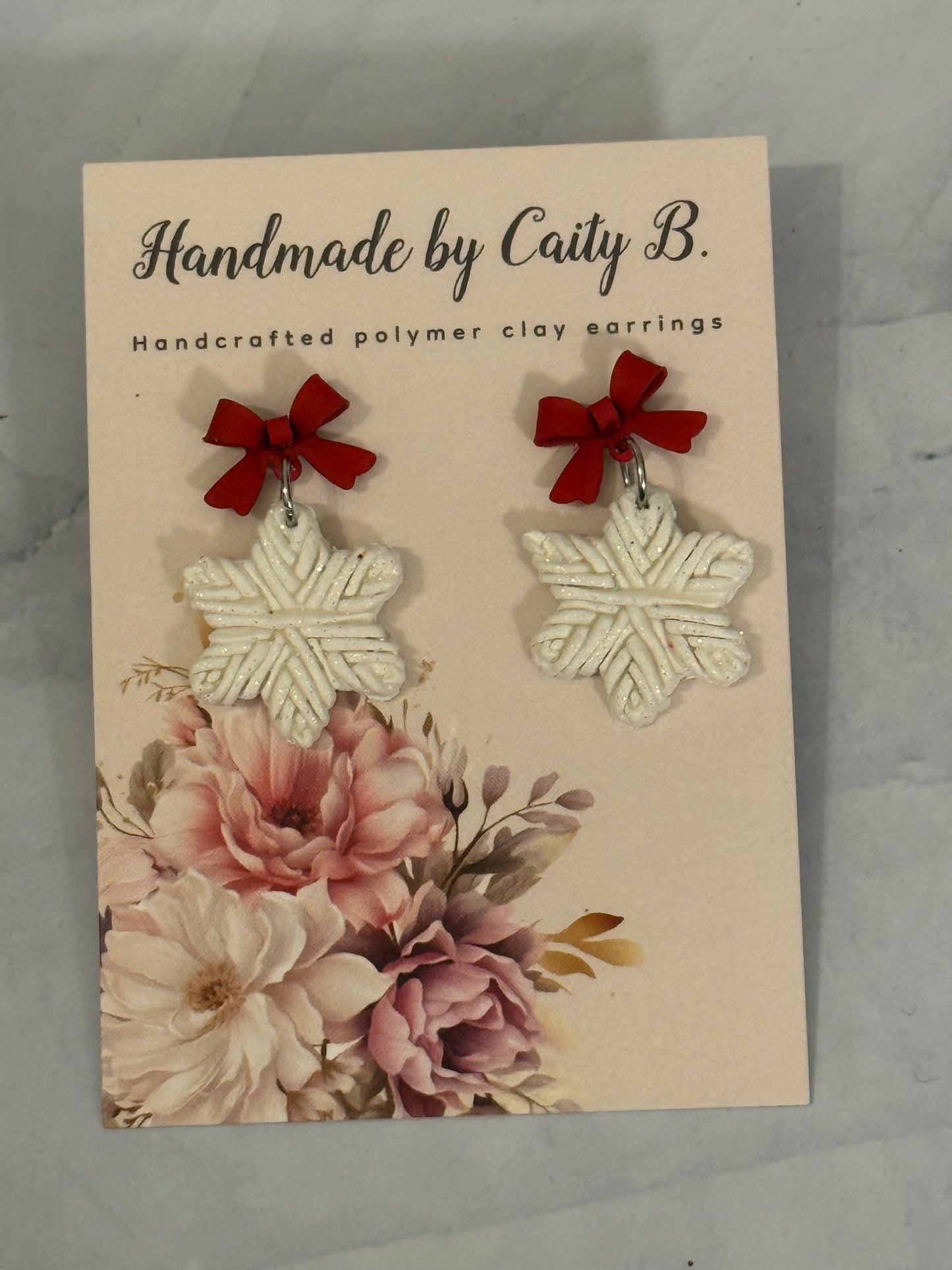 Snowflakes with Red Bows