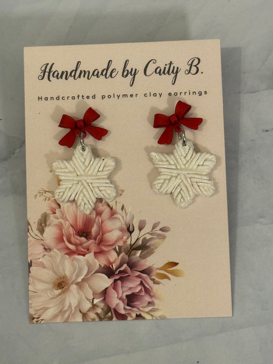 Snowflakes with Red Bows