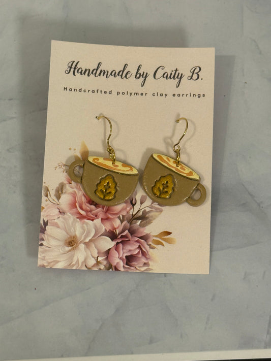 Cups of Coffee with Fall Leaves