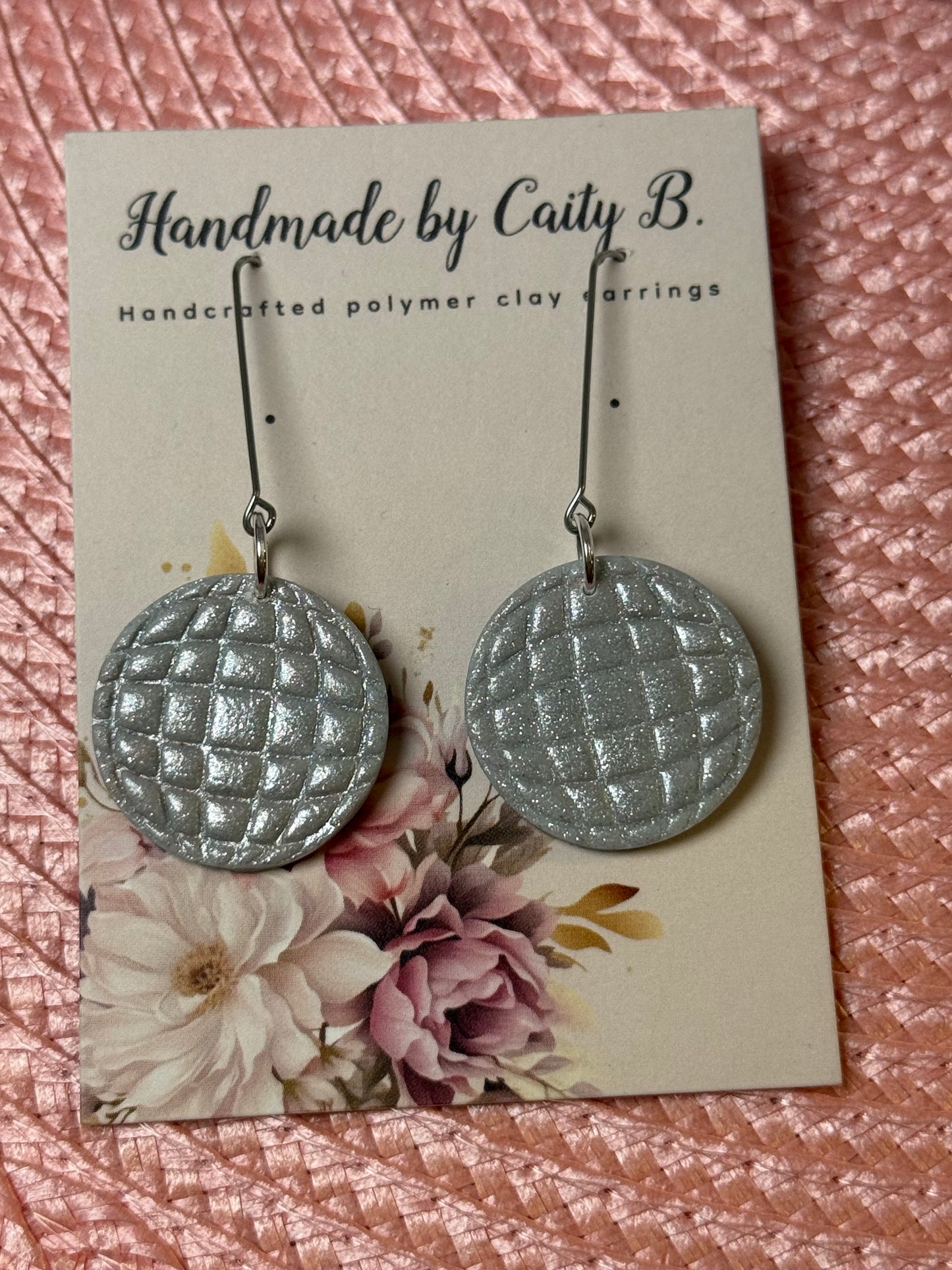 disco ball drop earrings