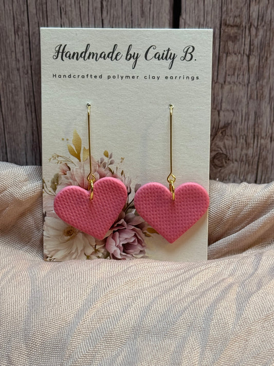 knitted heart dangles