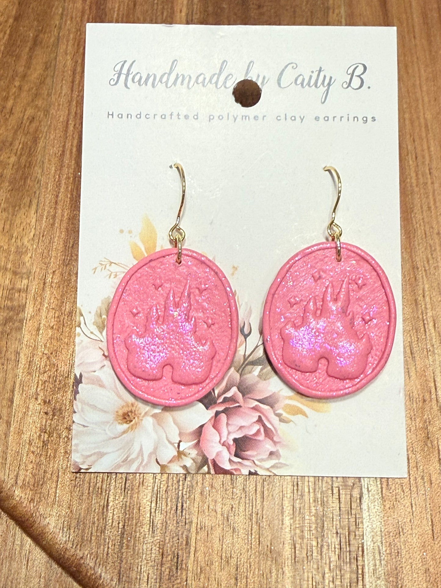Sparkle castles with gold dangles