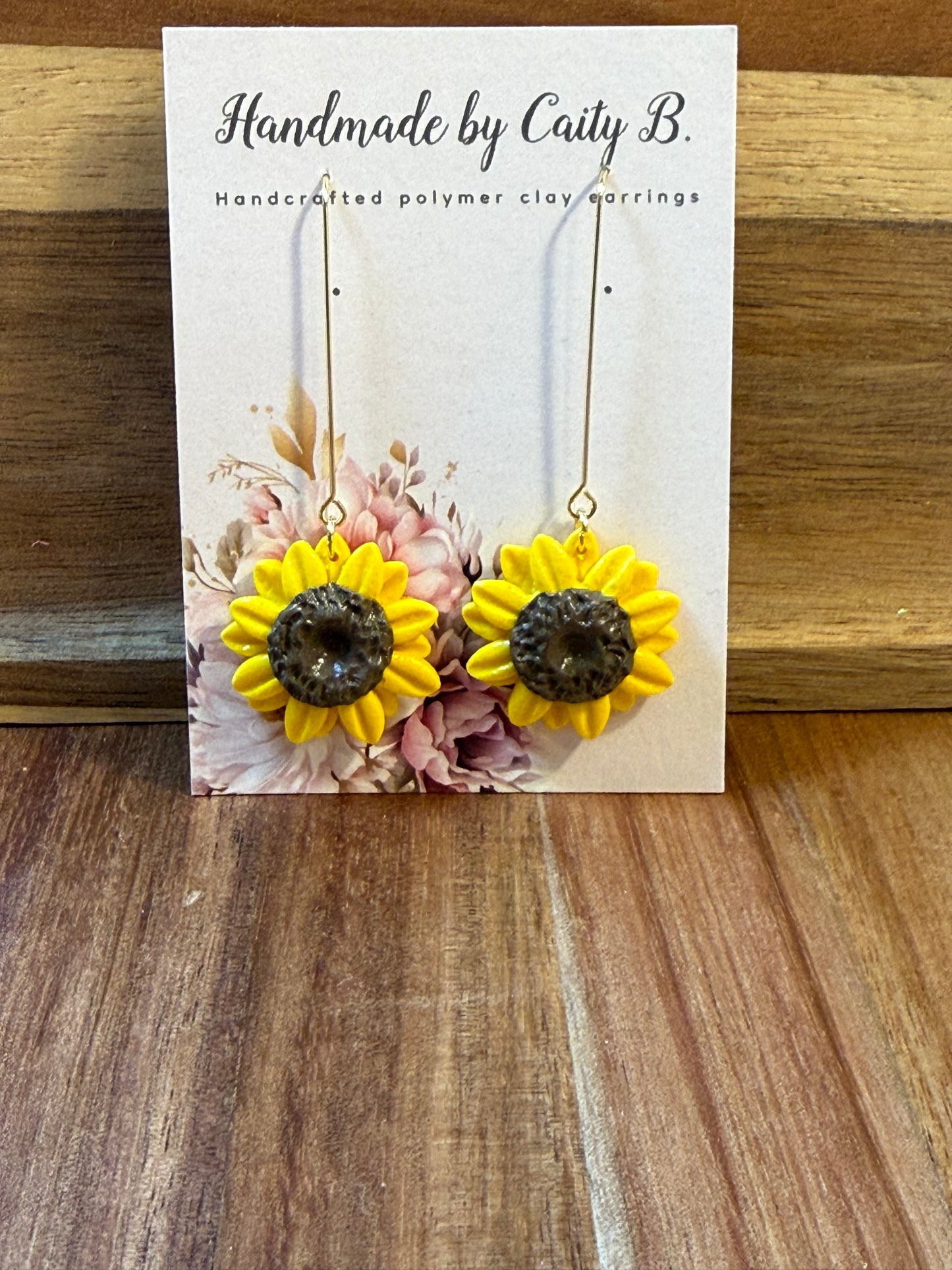 Sunflower drop dangles