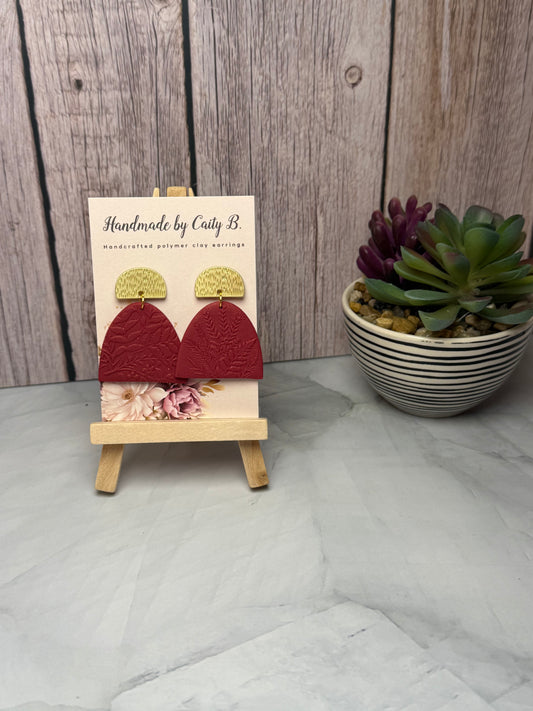 floral textured earrings