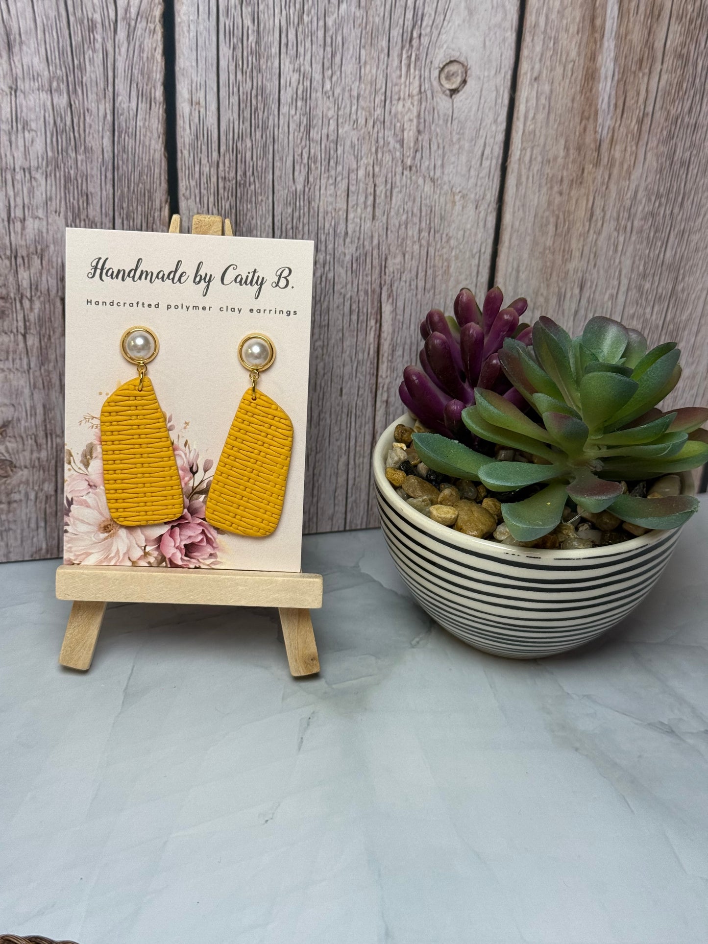 Yellow Pearl Earrings