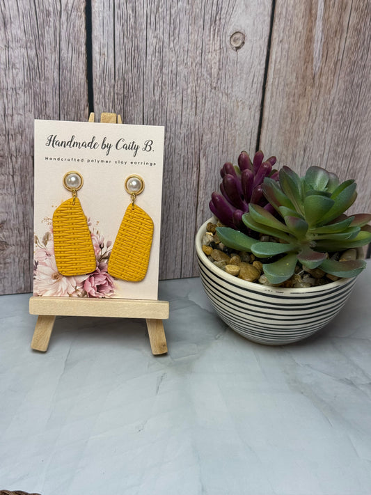 Yellow Pearl Earrings