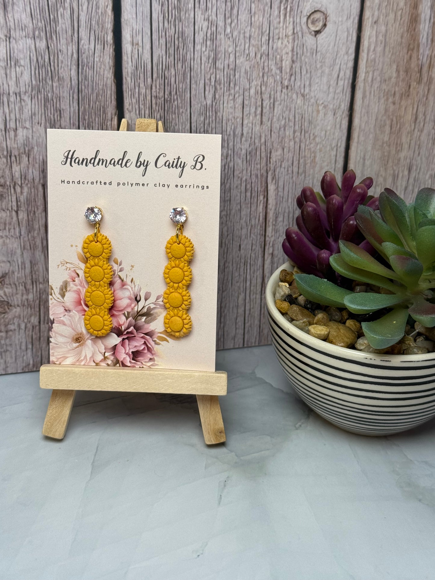 Golden Floral Dangles