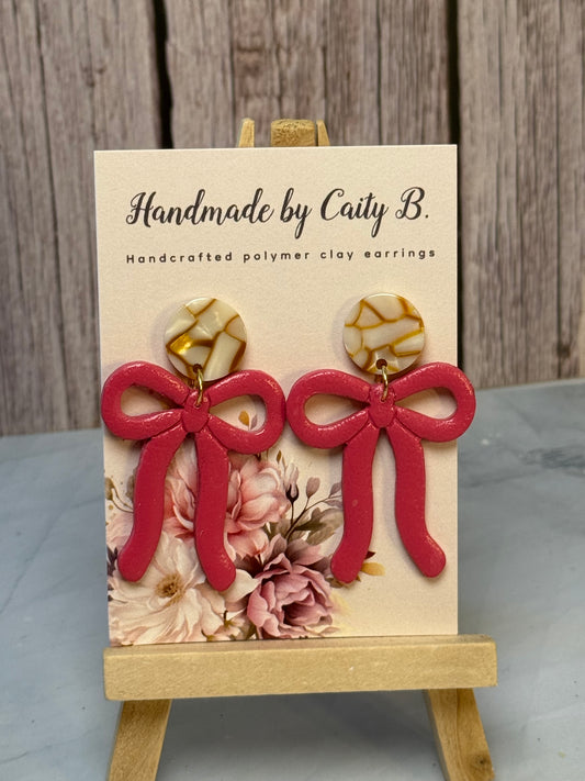 Pink Bows with Circle Tops