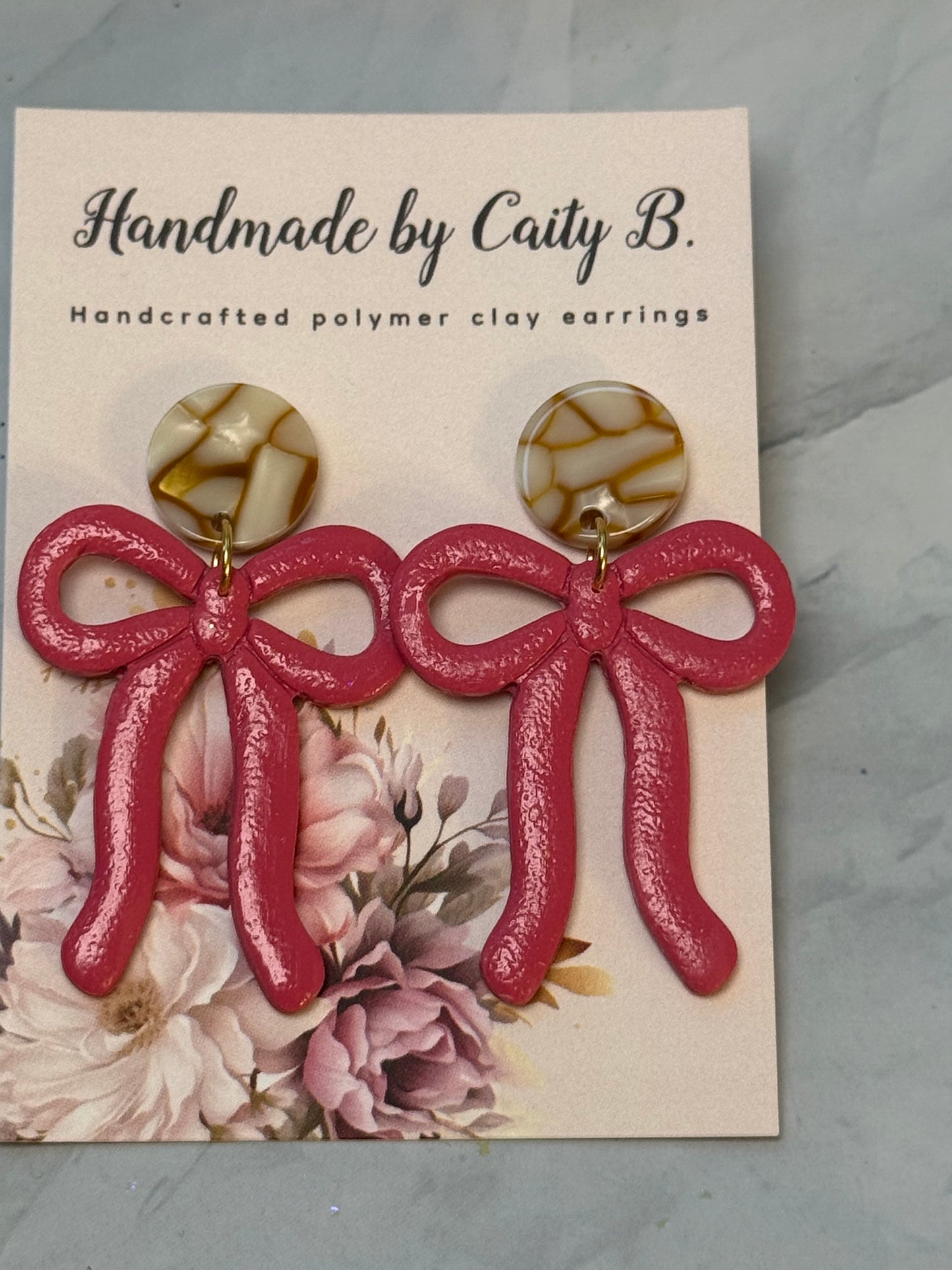 Pink Bows with Circle Tops