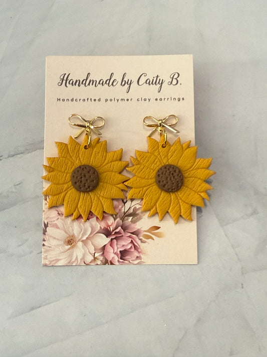 sunflowers with bow tops