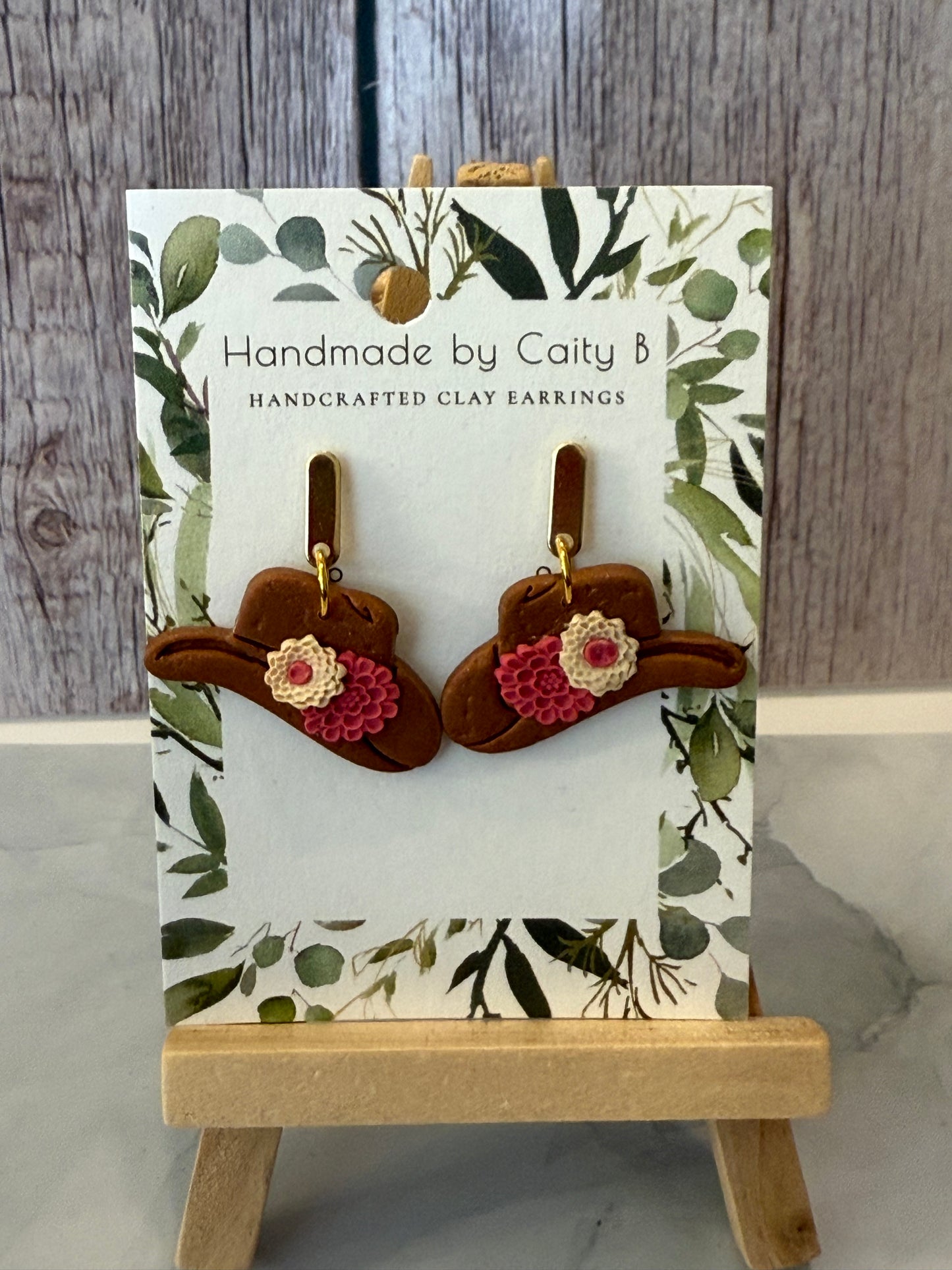 cowboy hats with flowers