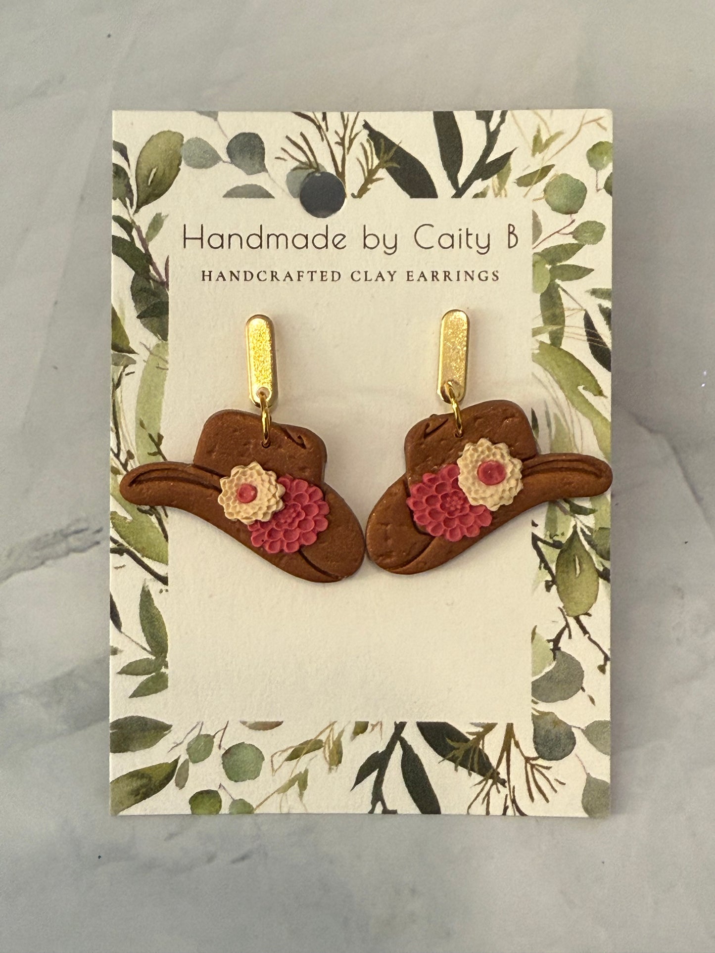 cowboy hats with flowers