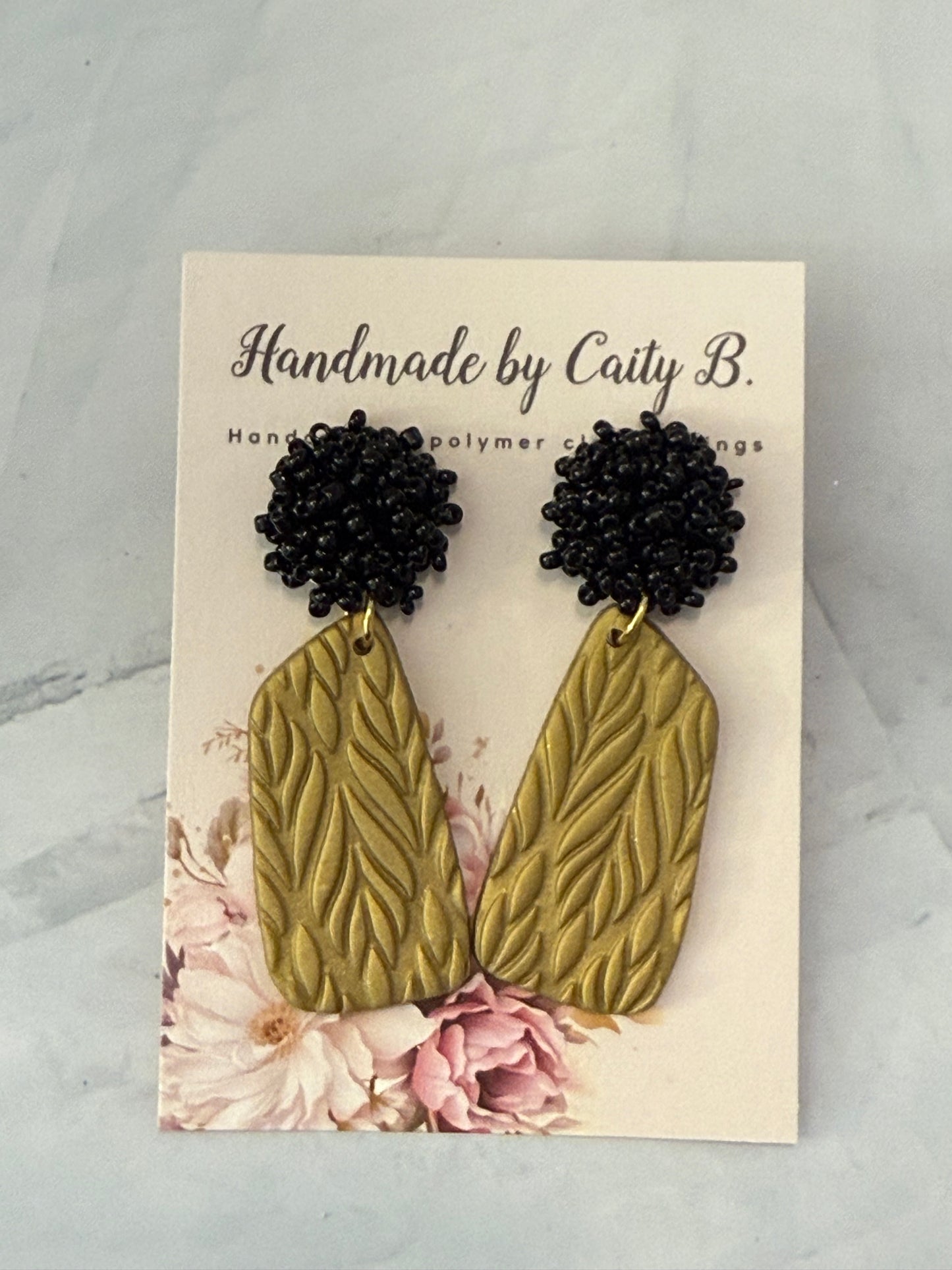 golden textured dangles