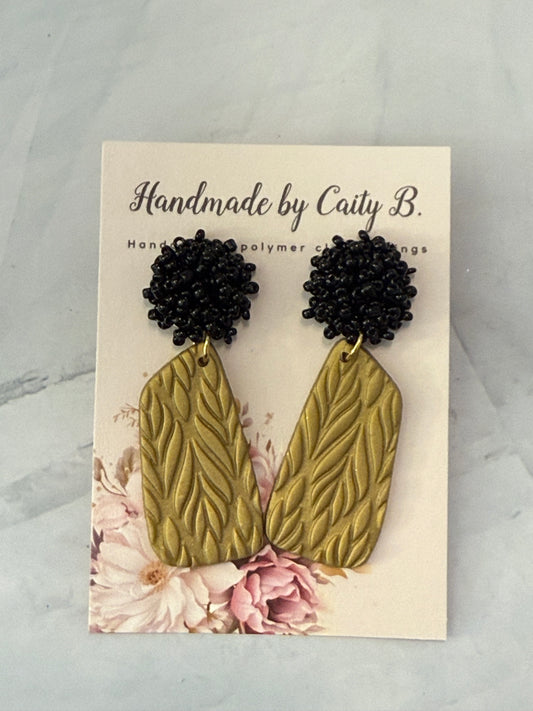 golden textured dangles