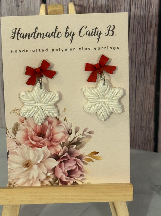Snowflakes with Red Bows