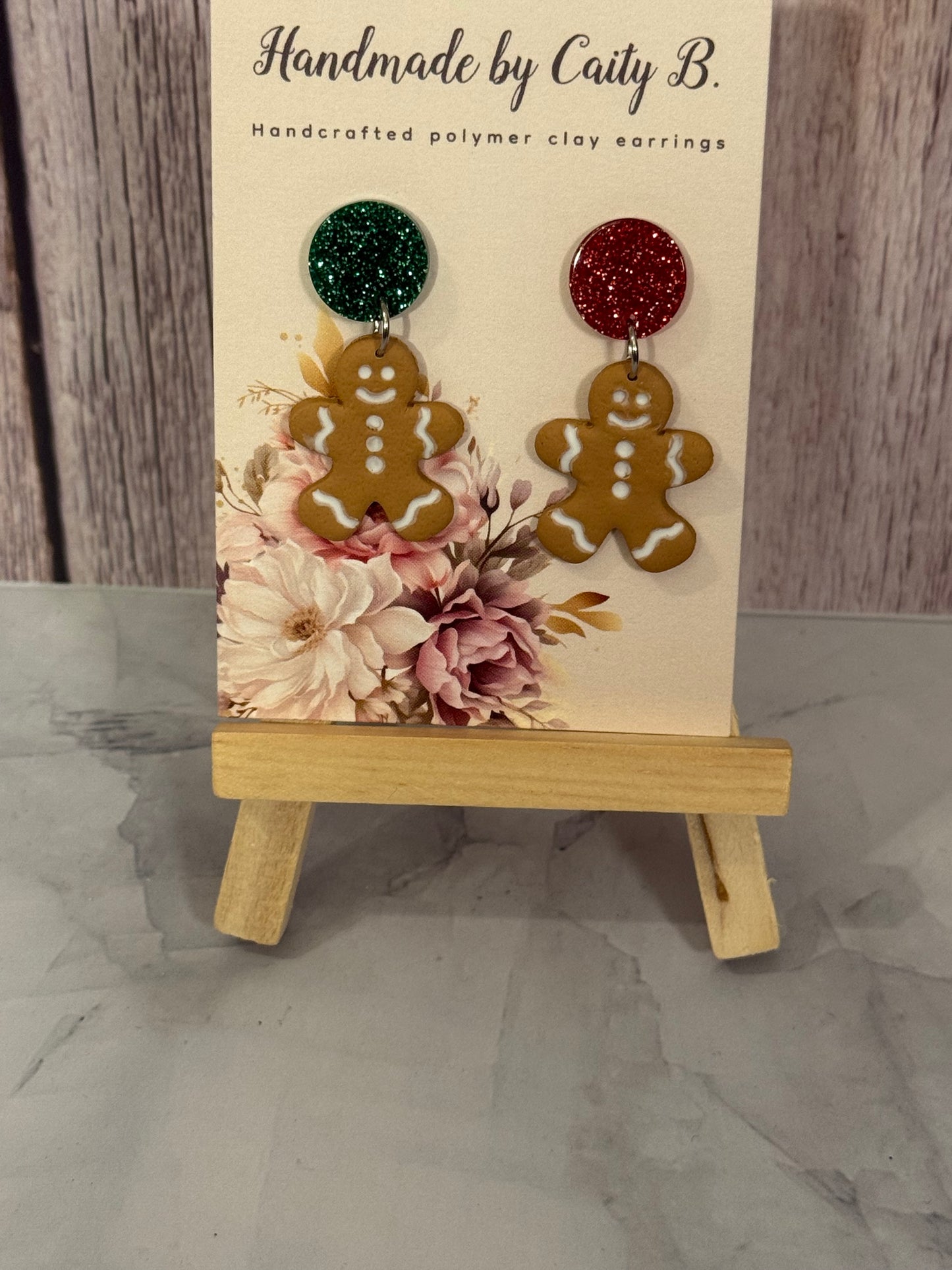 Gingerbread with Sparkle Glitter Circle Tops