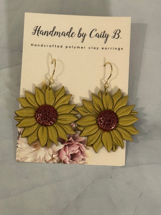 Gold Flower Dangles