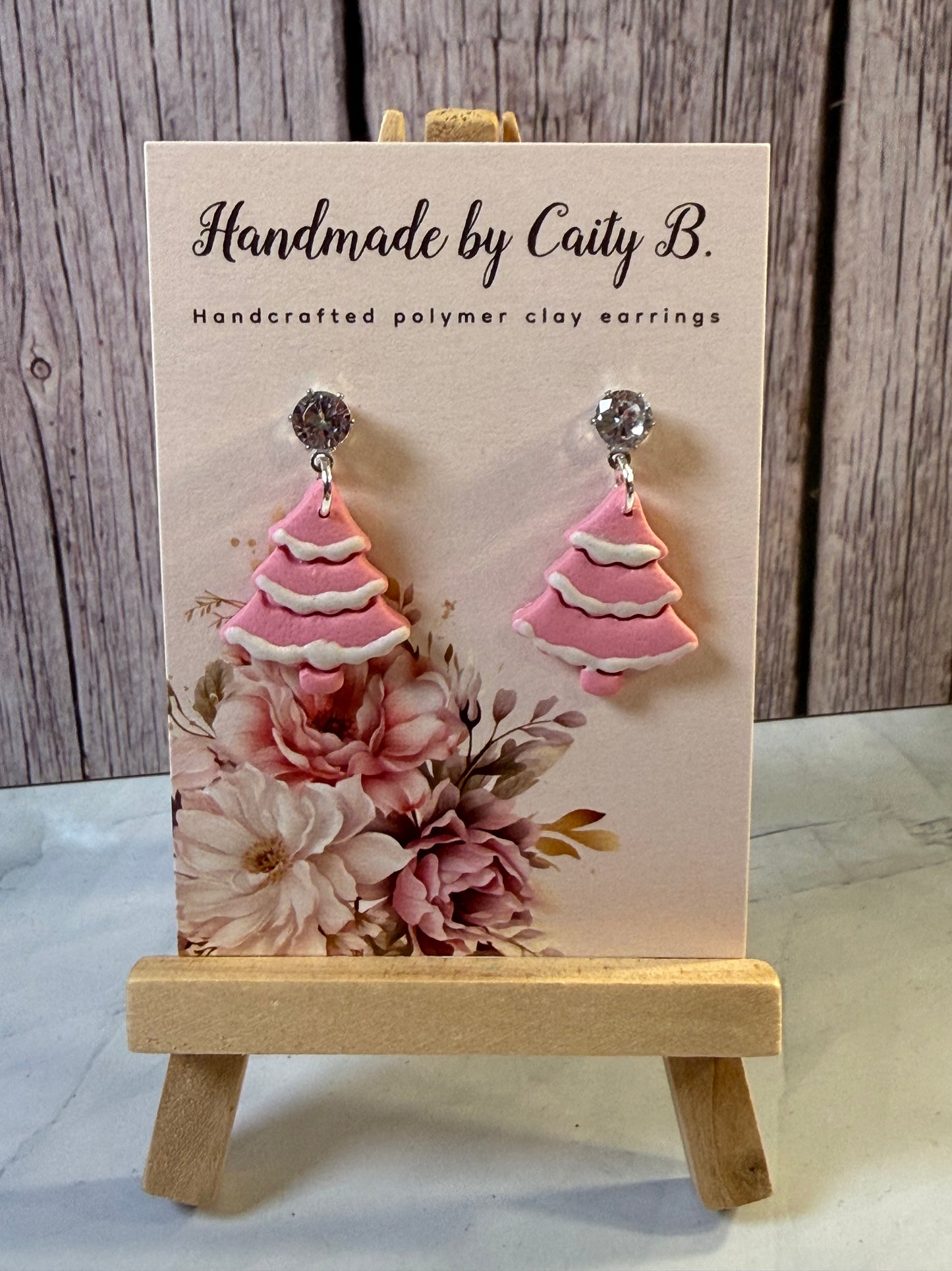 Pink Frosted Christmas Trees