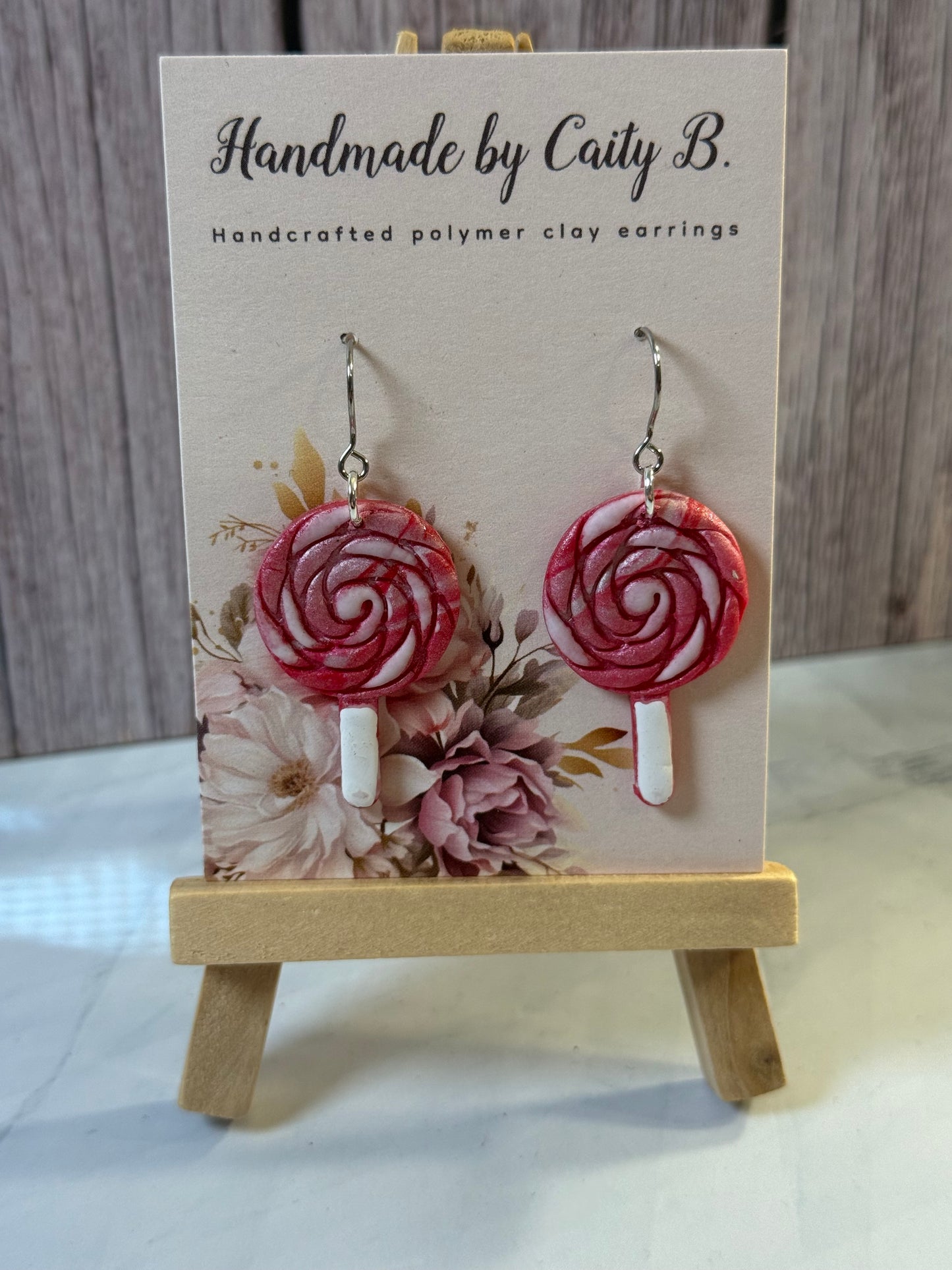 pink swirl lollipops