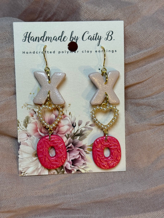 X's and O's heart dangles