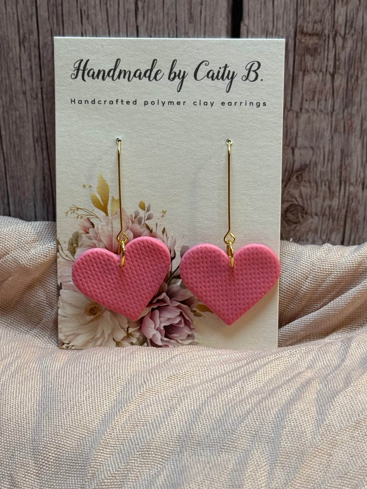 knitted heart dangles