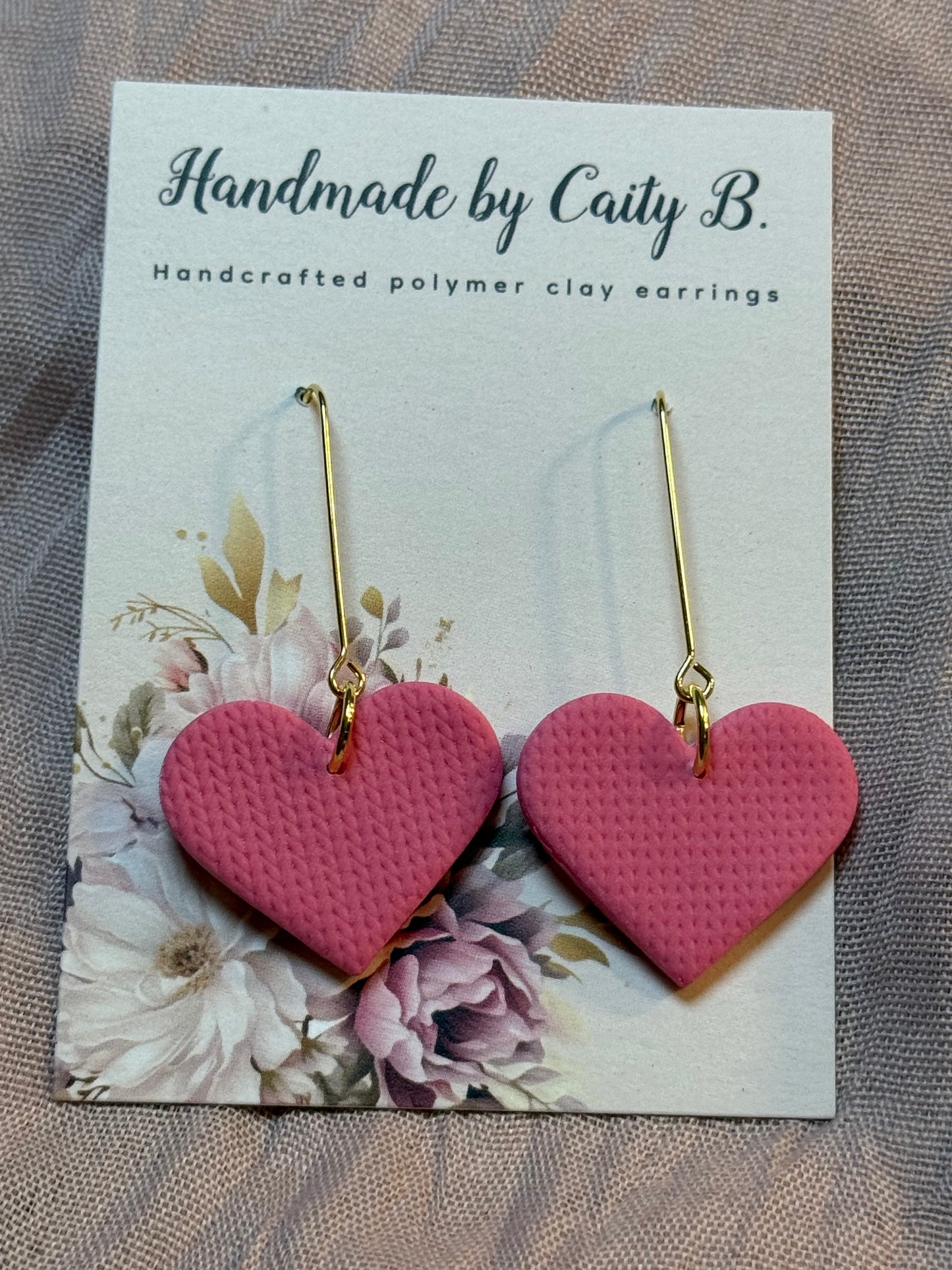 knitted heart dangles