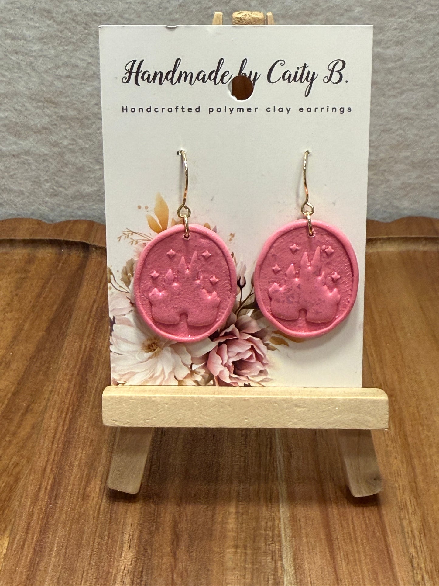 Sparkle castles with gold dangles