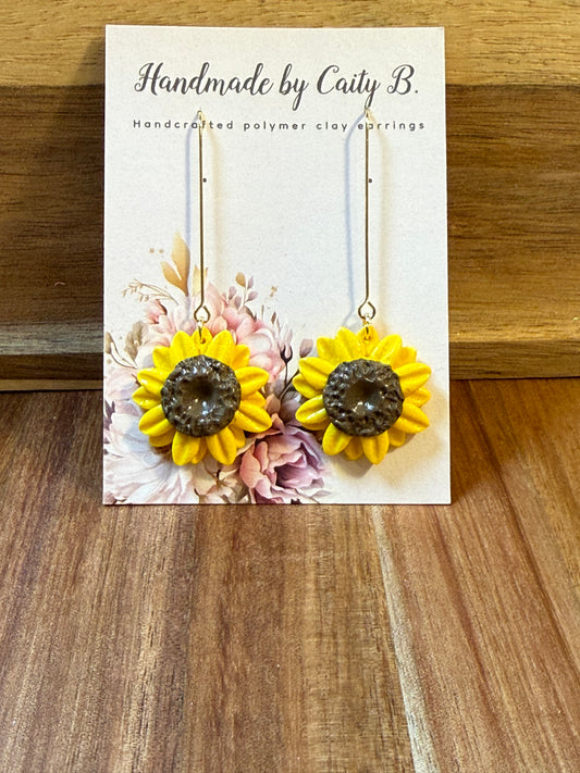 Sunflower drop dangles