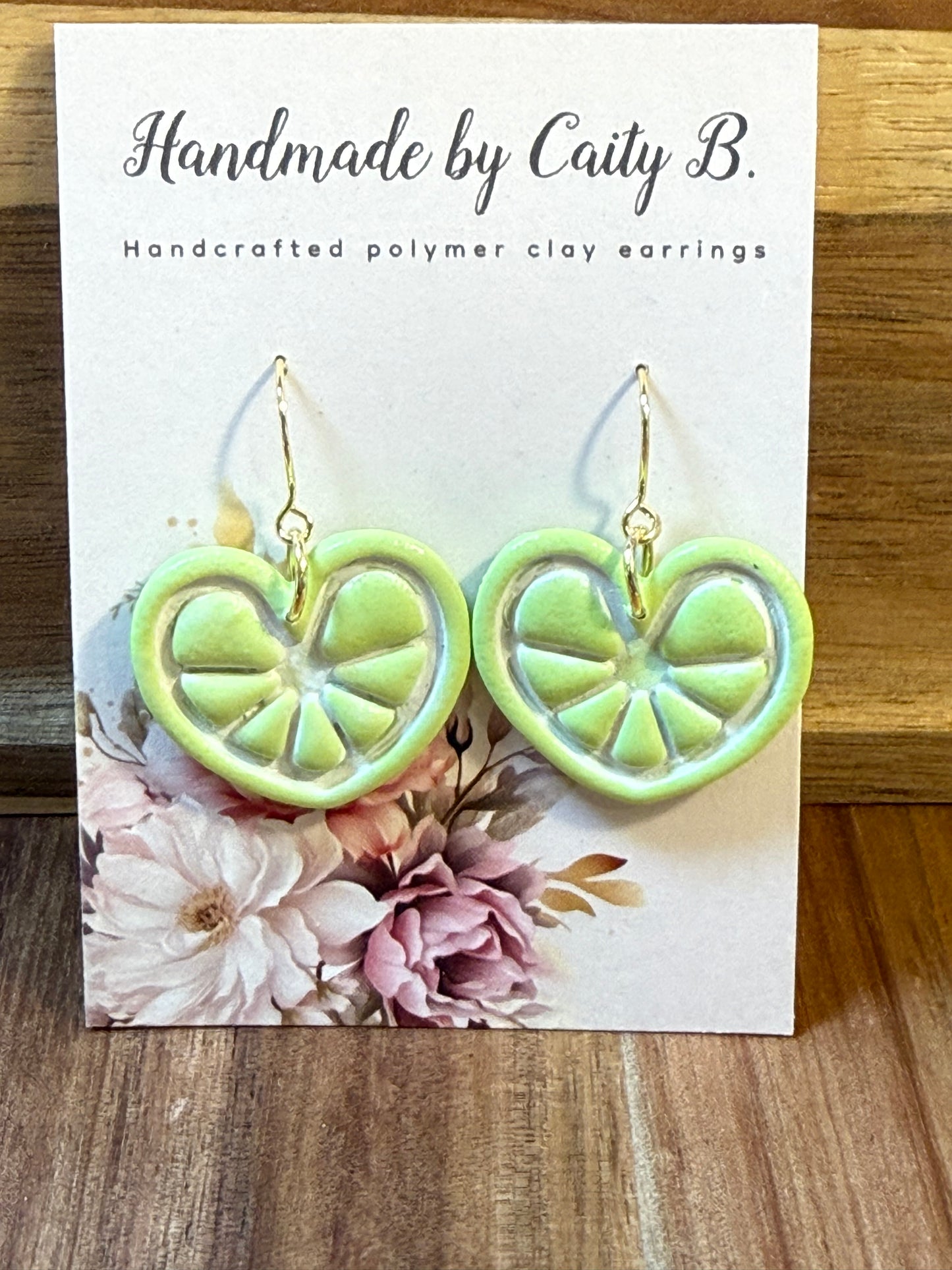 Lime heart fruit slices