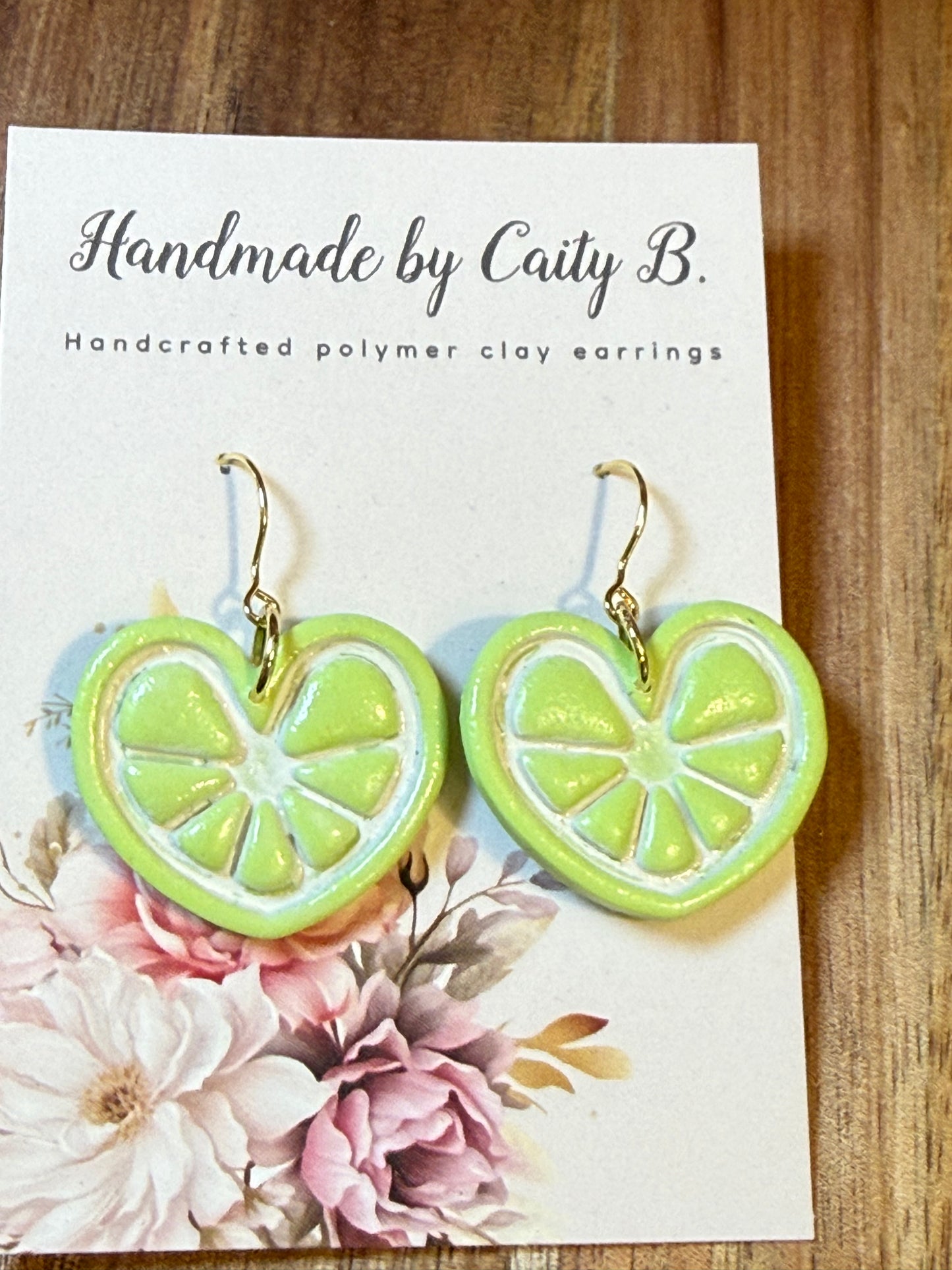Lime heart fruit slices